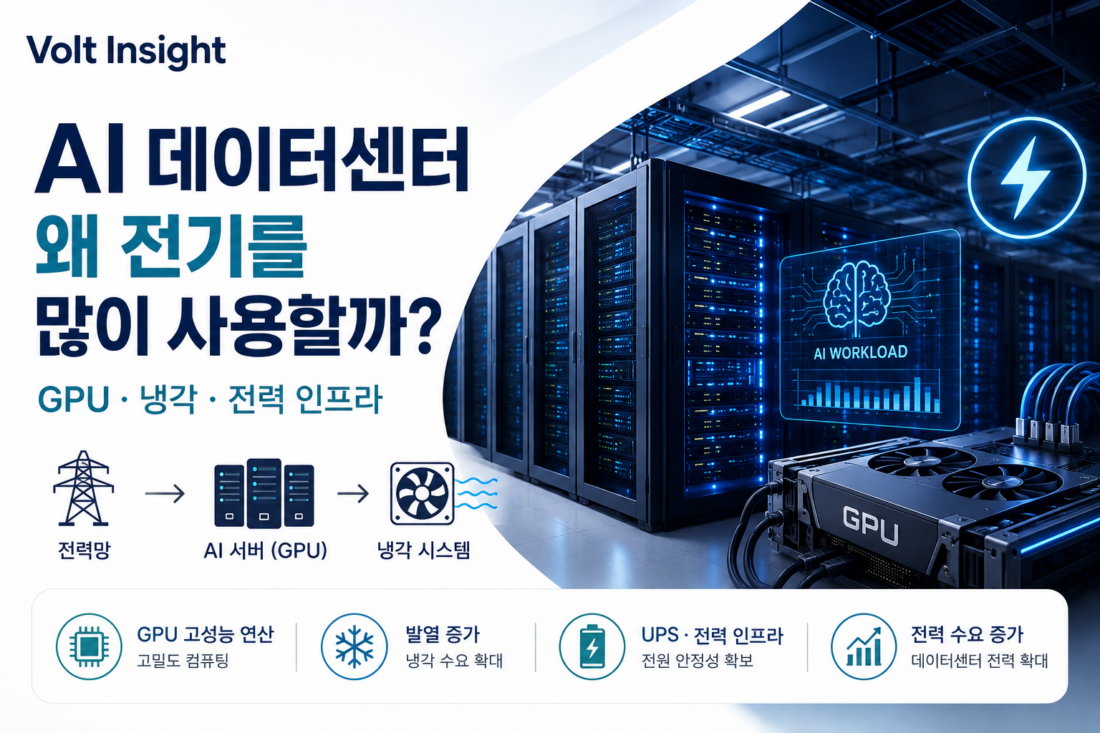 AI 데이터센터는 왜 전기를 많이 사용할까? GPU·냉각·전력 인프라까지