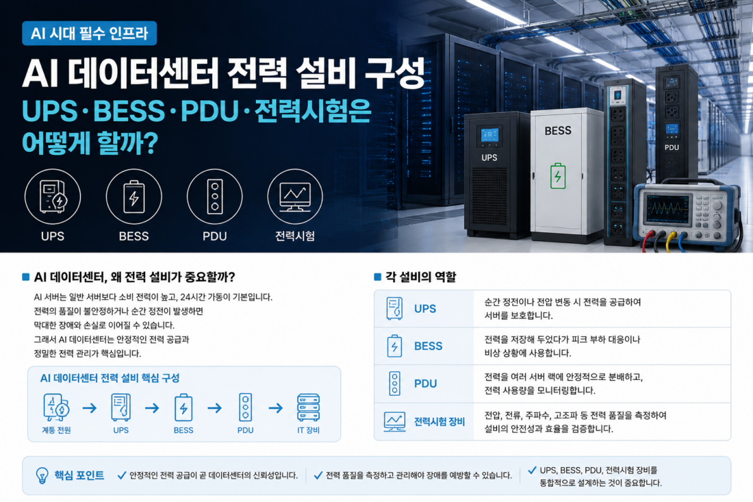 AI 데이터센터 전력 구조|UPS·BBU·HVDC는 왜 필요할까?